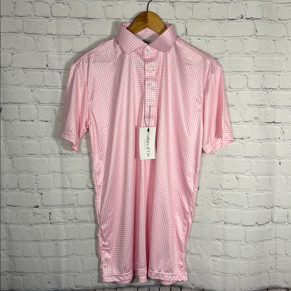 Collars & Co Polo‎ shirt Medium 4 Button Down Golf Short Sleeve Various Design